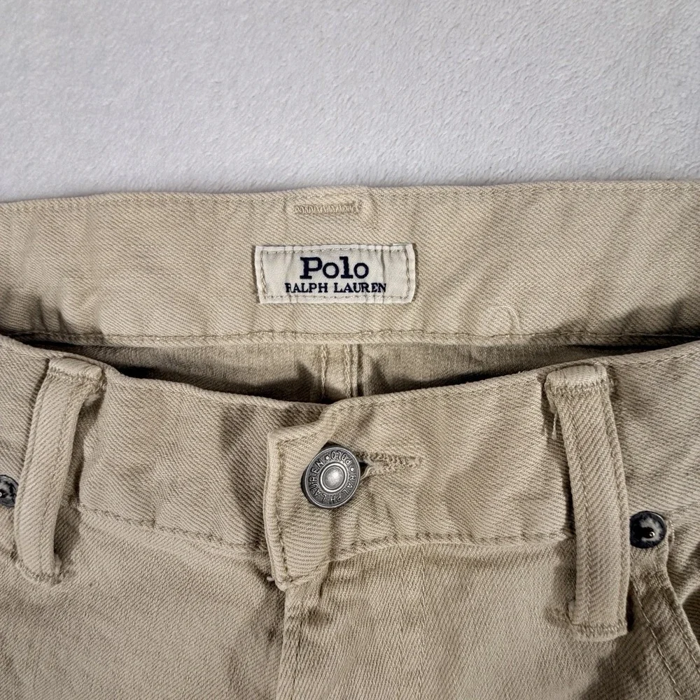 Polo Ralph Lauren Jeans Men's 34x32 Cream Ivory Classic Fit Denim Stretch